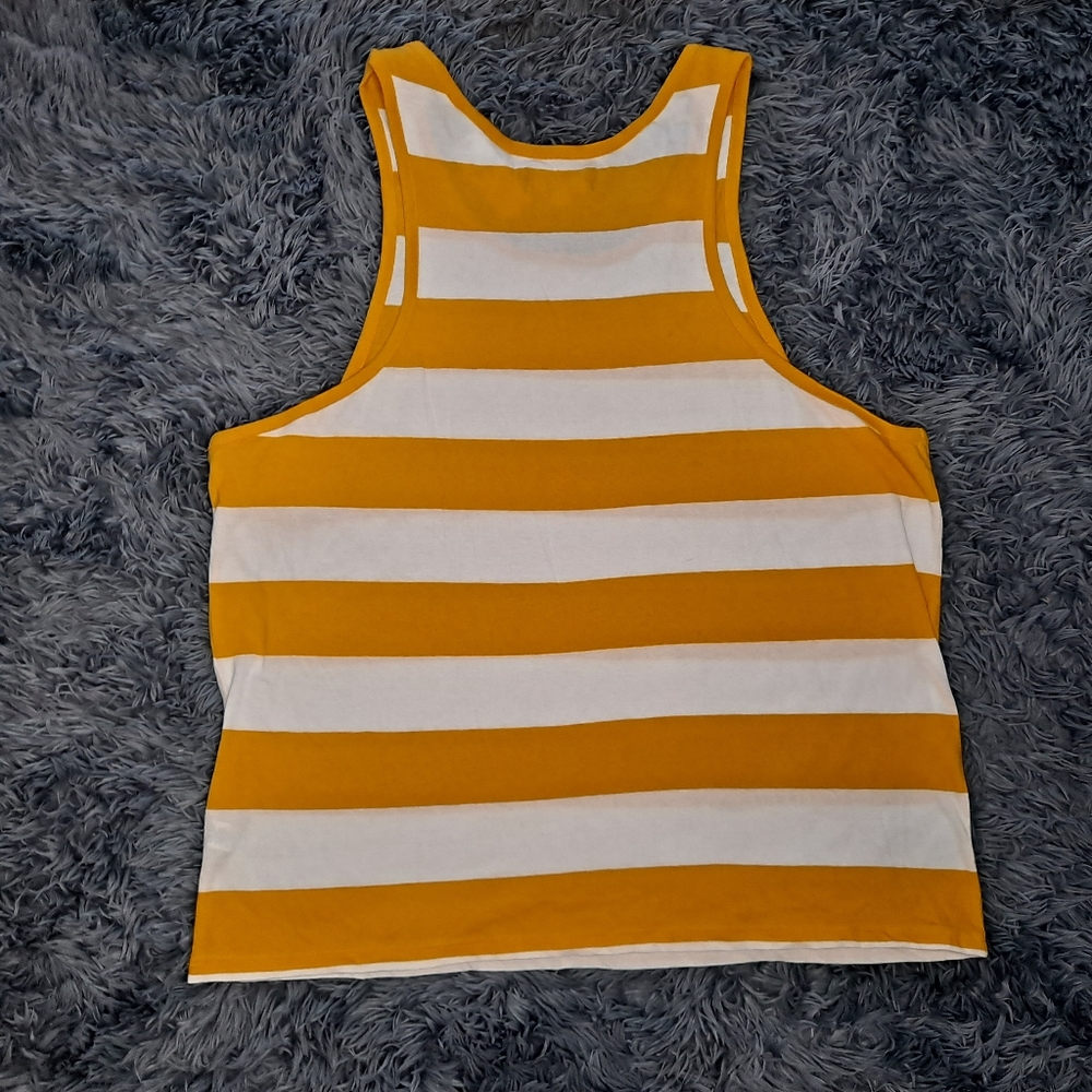 NEW Pacsun Tank Top Yellow White Summer Striped - Picture 5 of 5